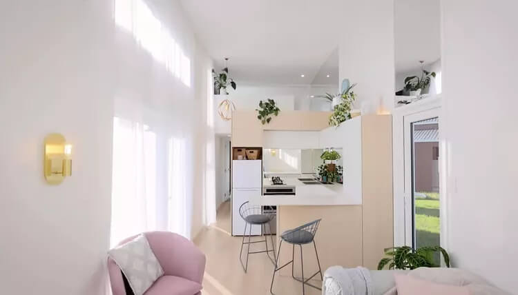 Designer's Mirror-Filled Tiny House Is a Family Home for Two