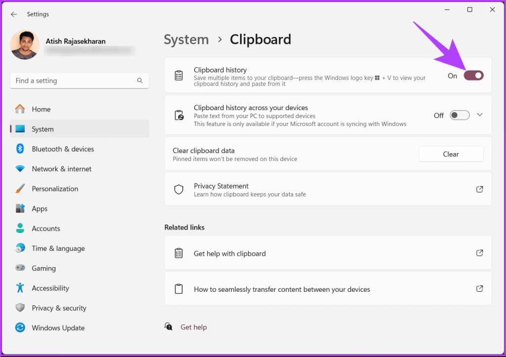 How to Enable Clipboard Syncing in Windows 11