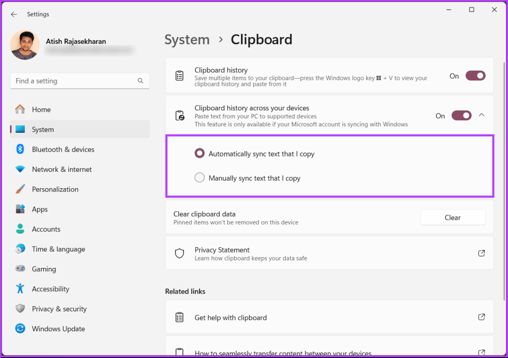 How to Enable Clipboard Syncing in Windows 11