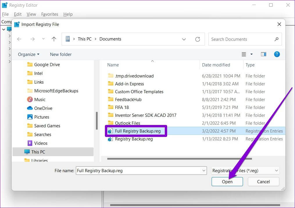 How to Restore and Backup the Registry in Windows 11